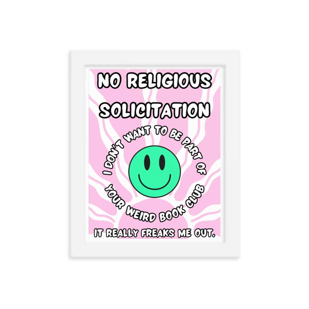 Religious Solicitation Framed poster