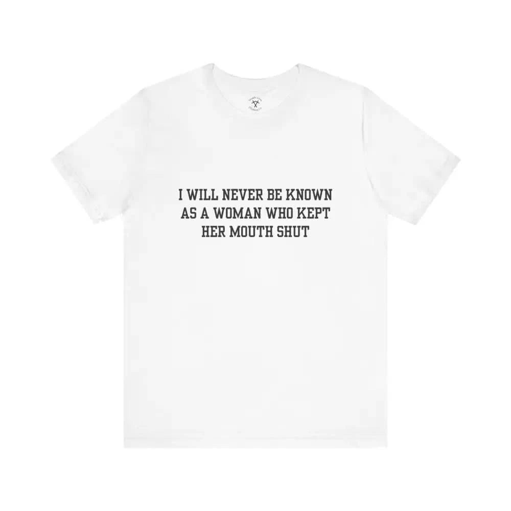 Mouth Shut T-Shirt White / Xs