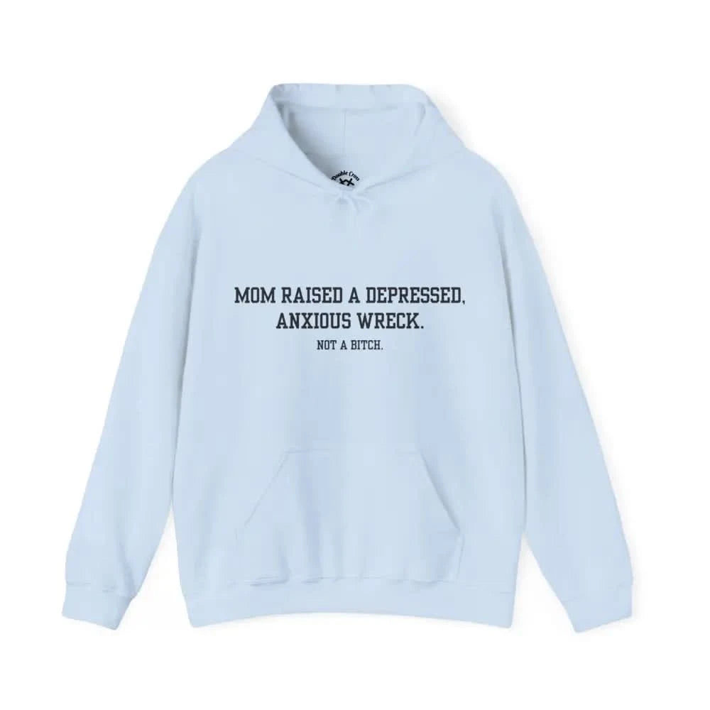 Not A Bitch Hoodie Light Blue / S