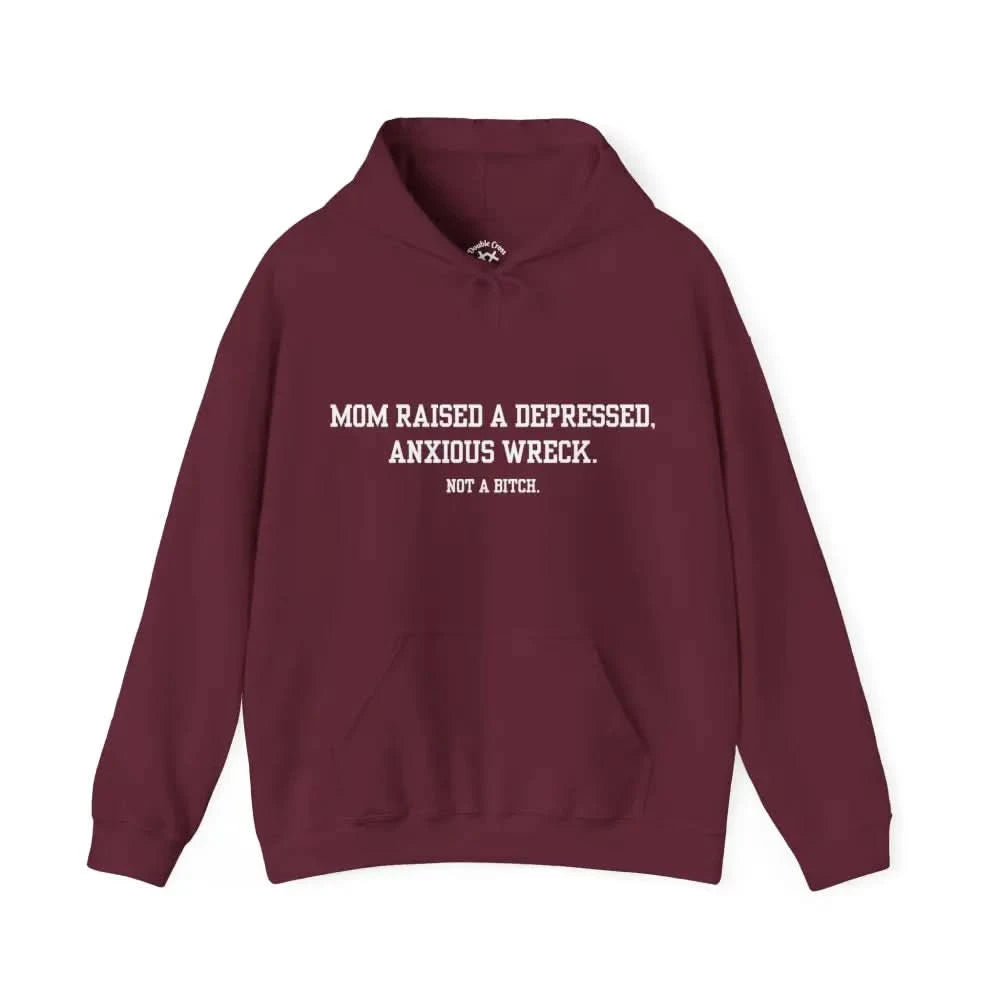 Not A Bitch Hoodie Maroon / S