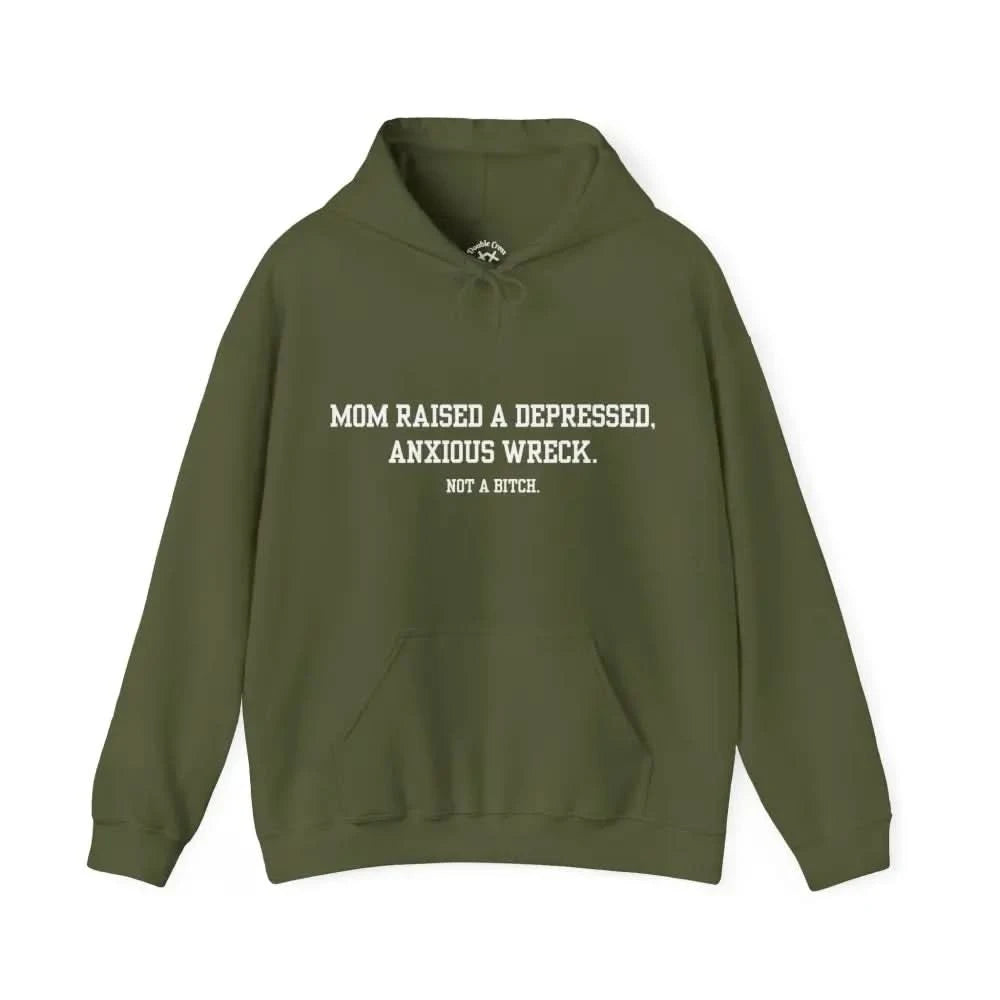 Not A Bitch Hoodie Military Green / S