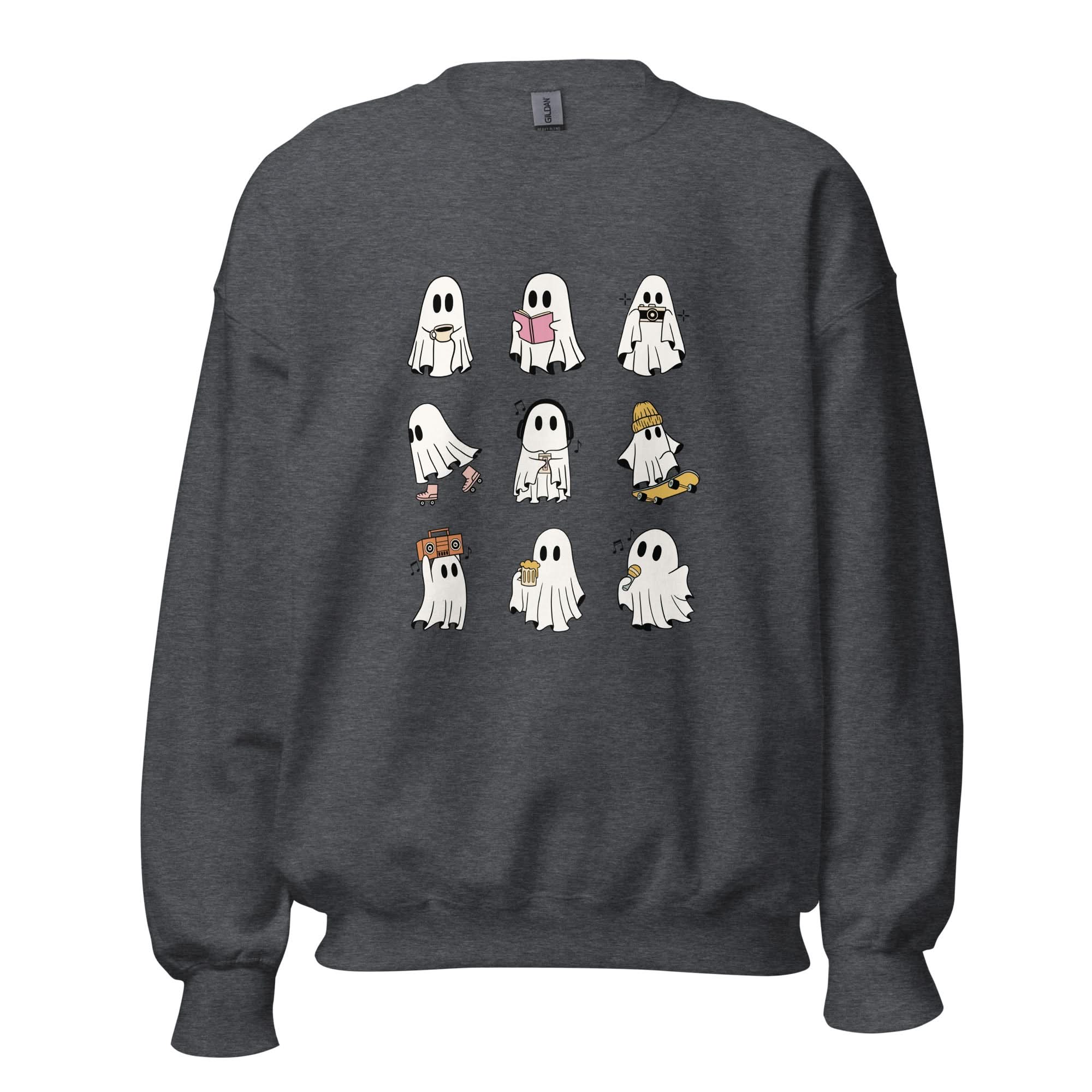 Ghosts Crewneck - Dark Heather