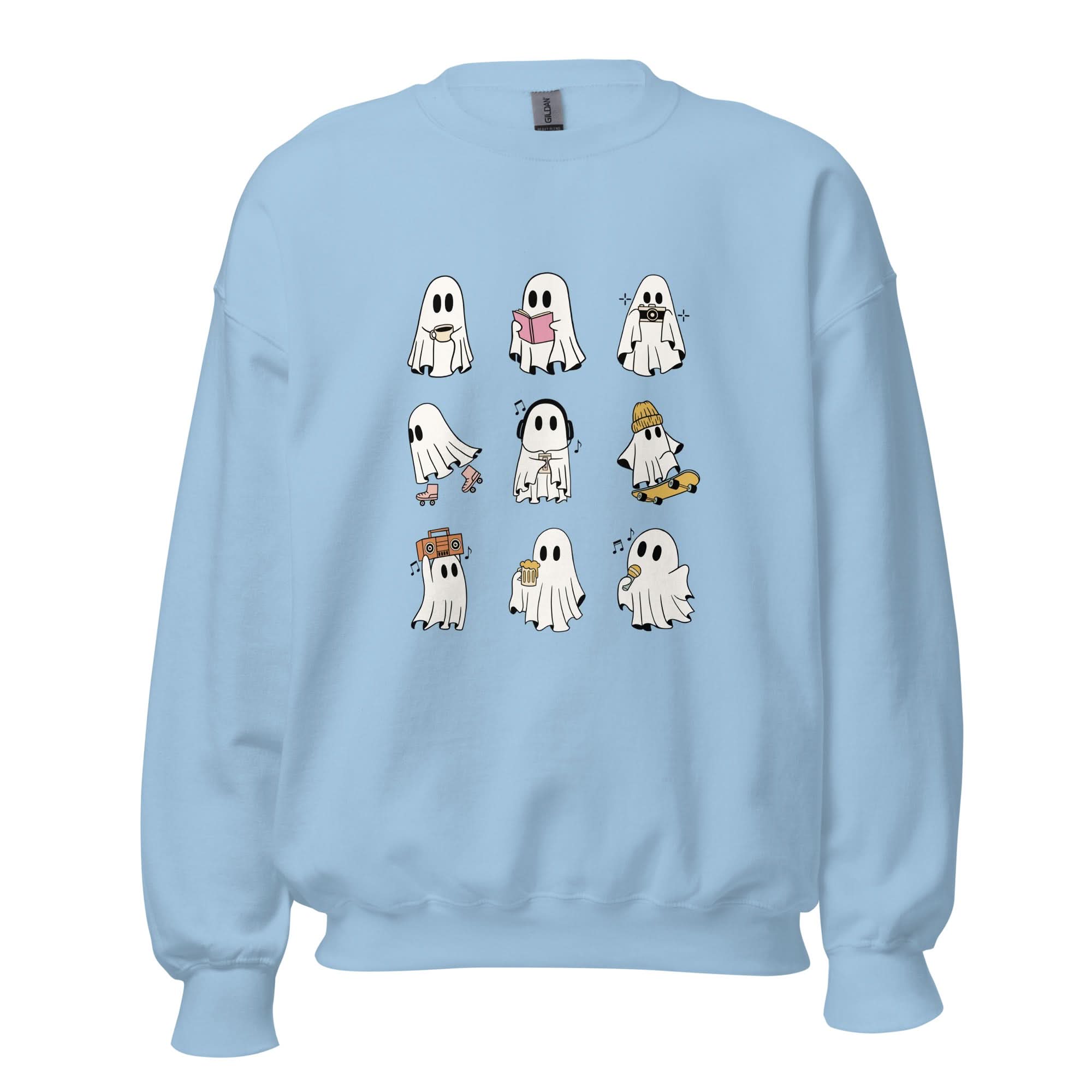 Ghosts Crewneck - Light Blue