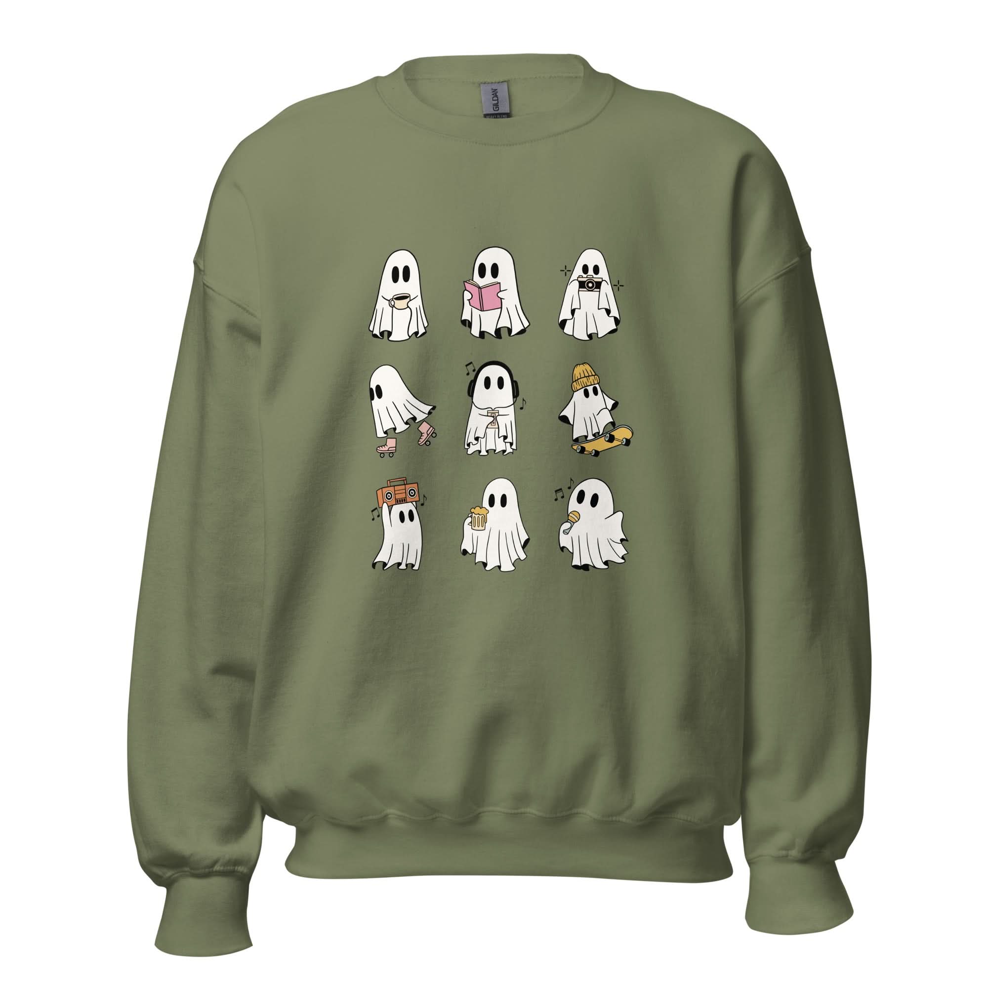 Ghosts Crewneck - Military Green
