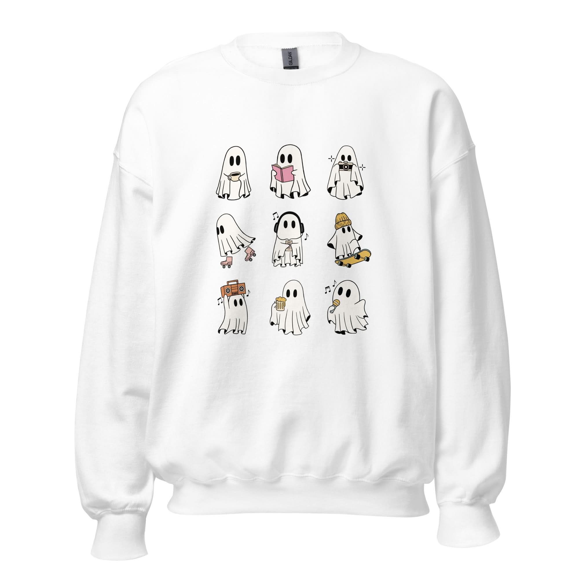Ghosts Crewneck - White