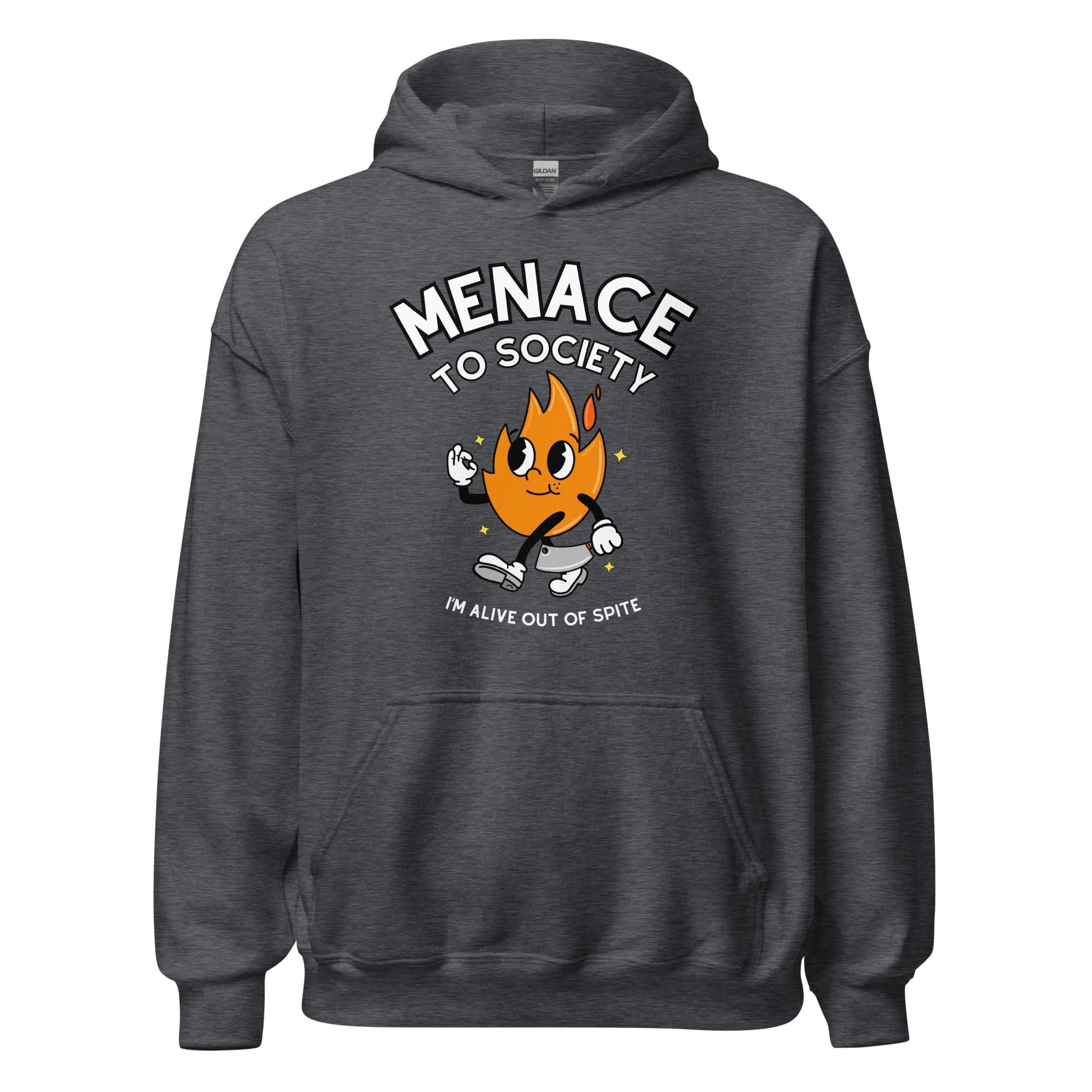 Menace To Society Hoodie - Dark Heather