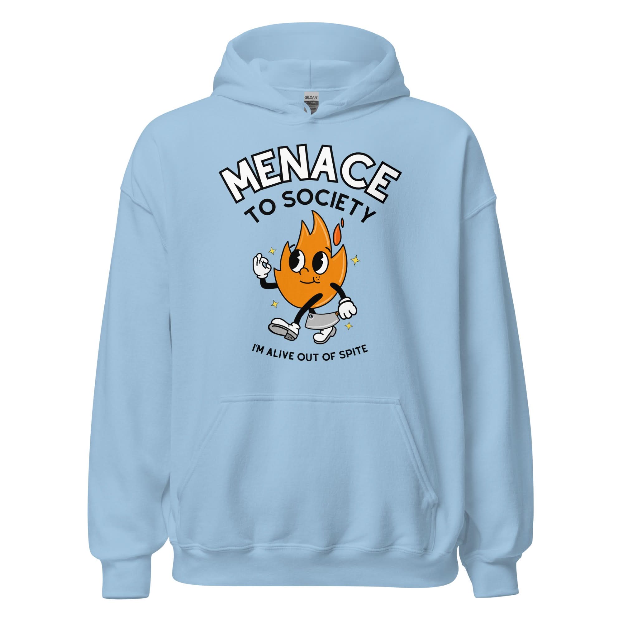 Menace To Society Hoodie - Light Blue