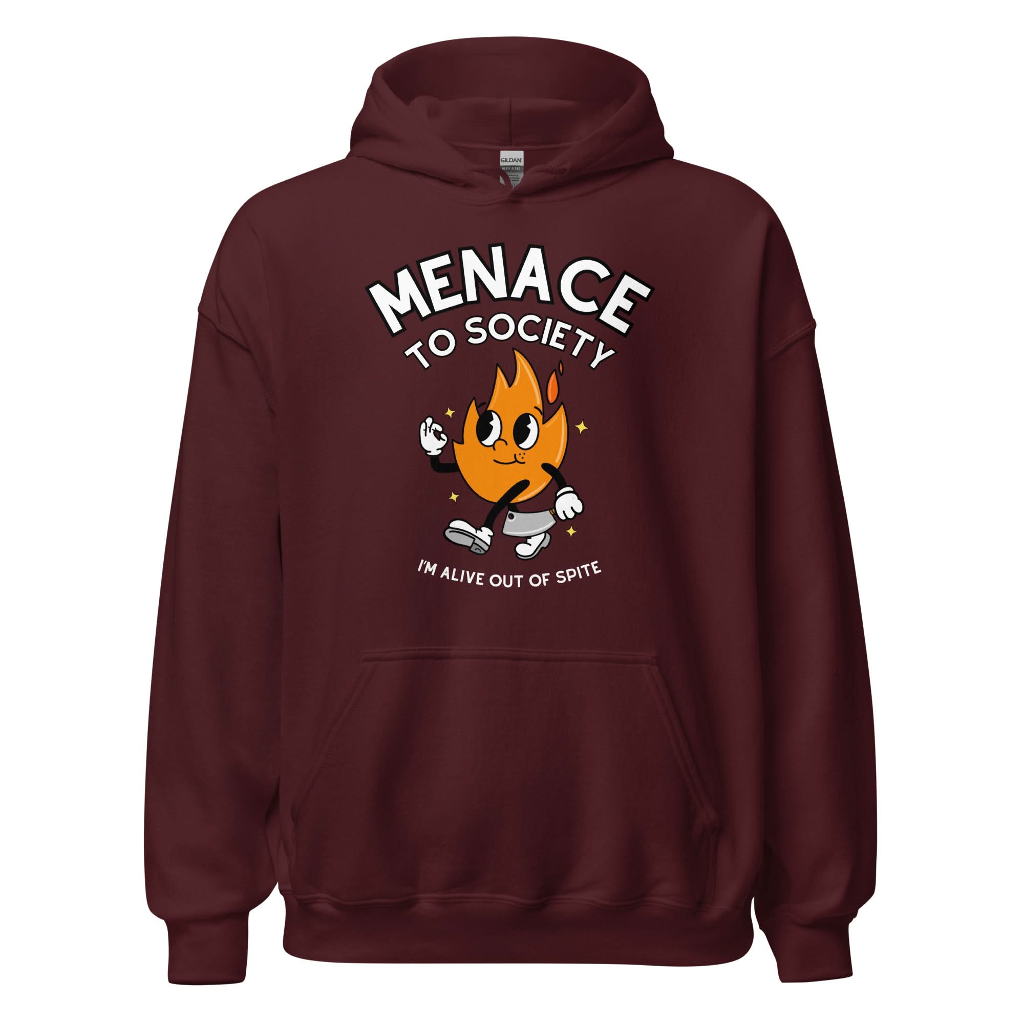 Menace To Society Hoodie - Maroon