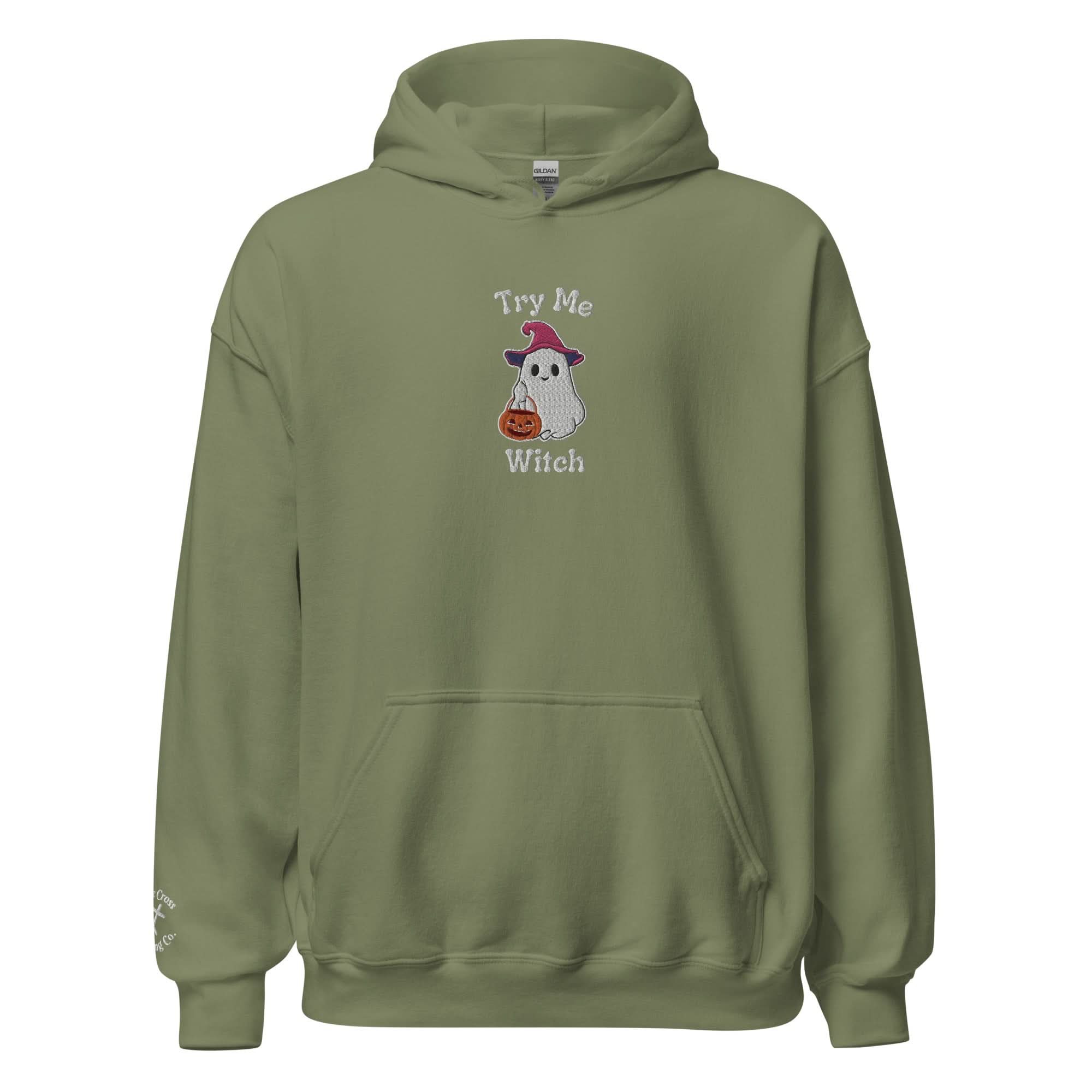 Try Me, Witch Embroidered Hoodie