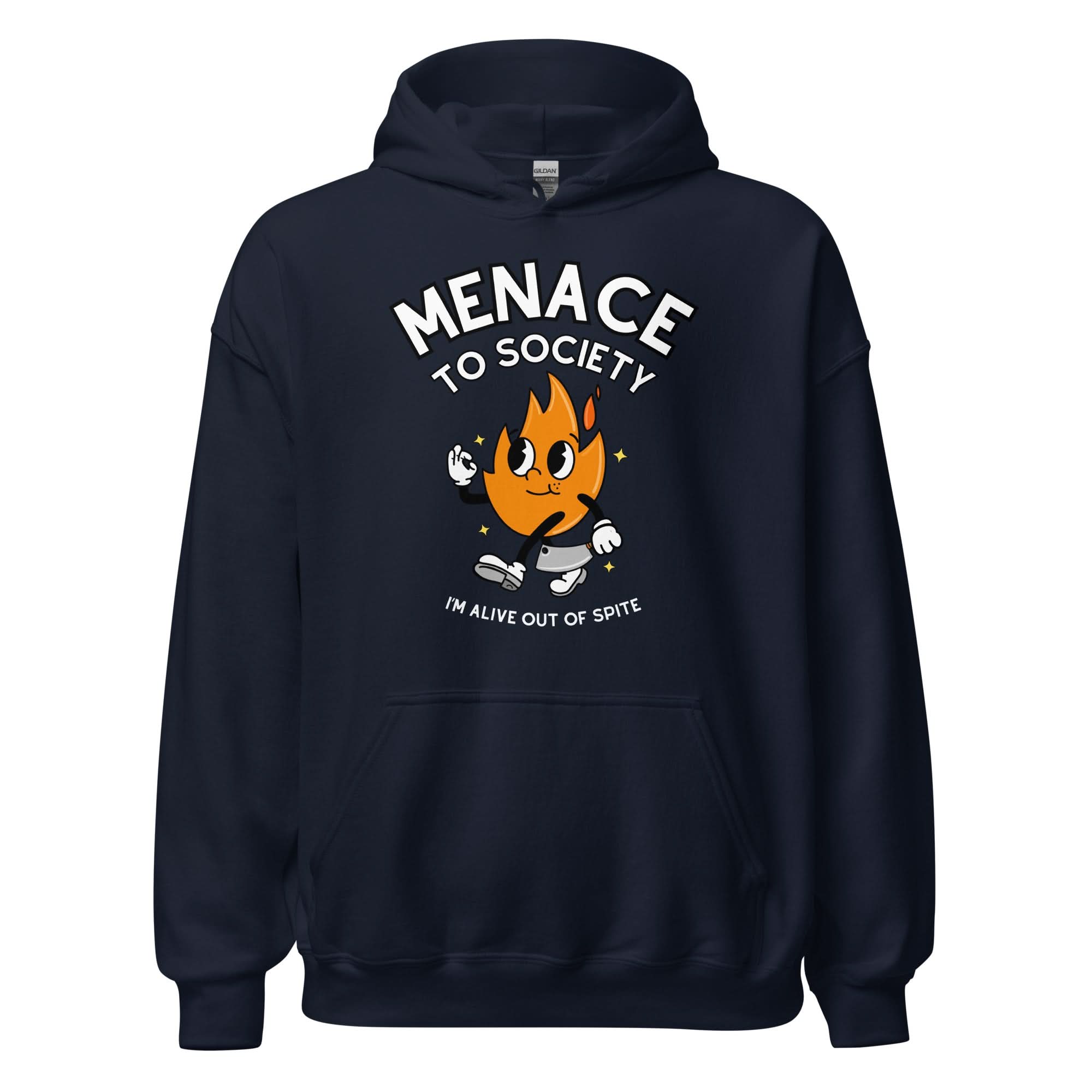Menace To Society Hoodie - Navy