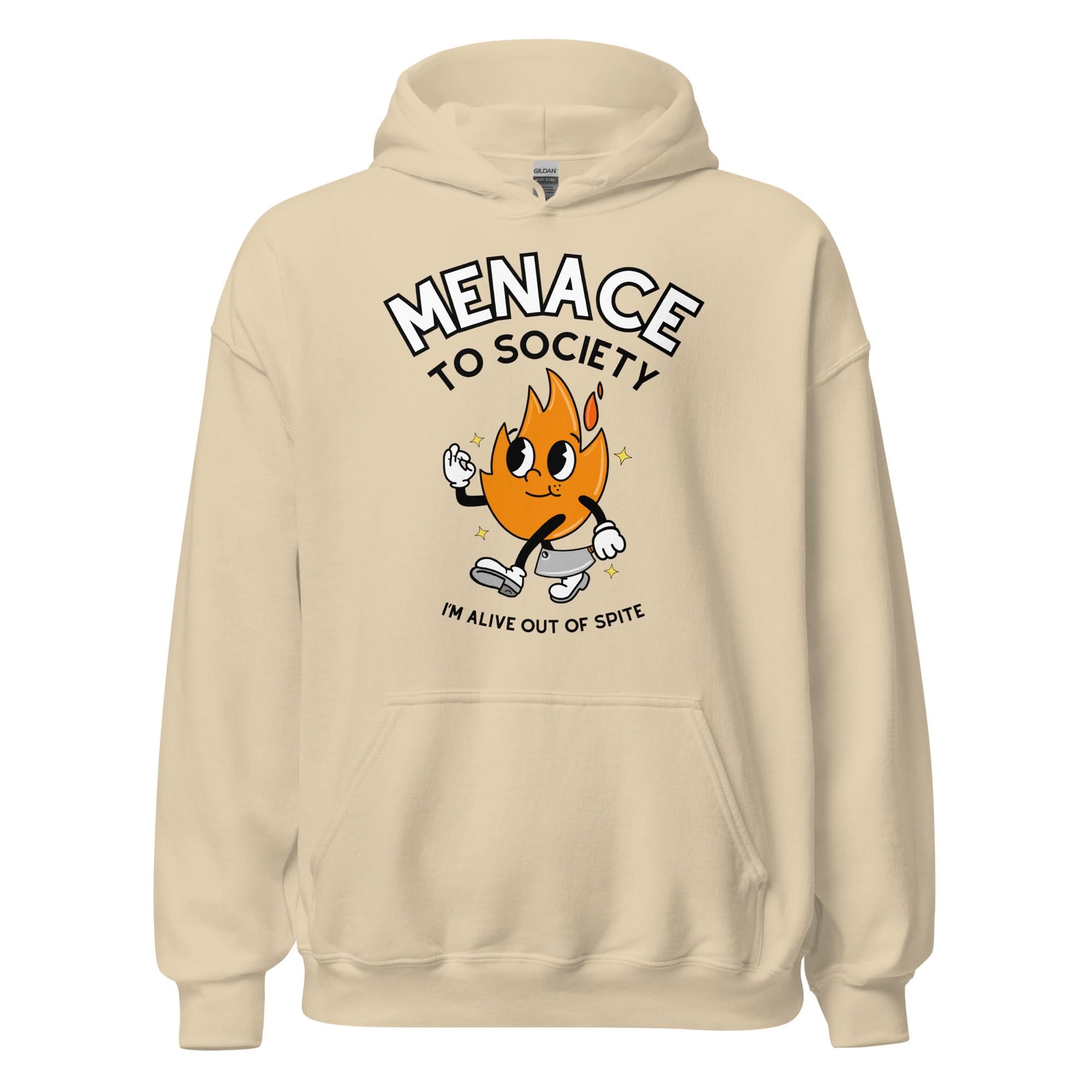 Menace To Society Hoodie - Sand