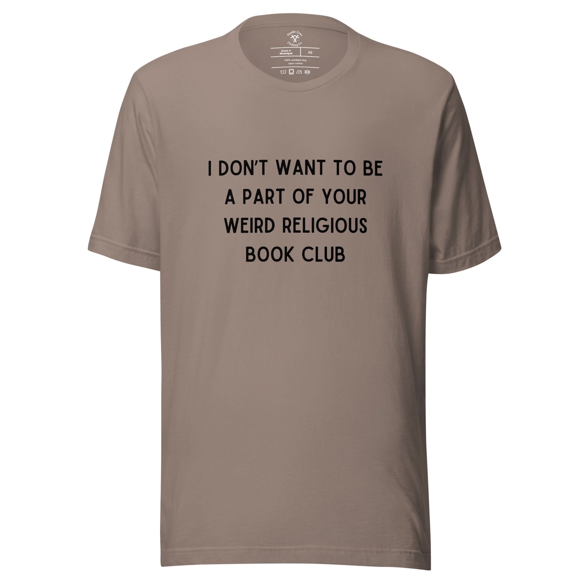 weird religious book club shirt