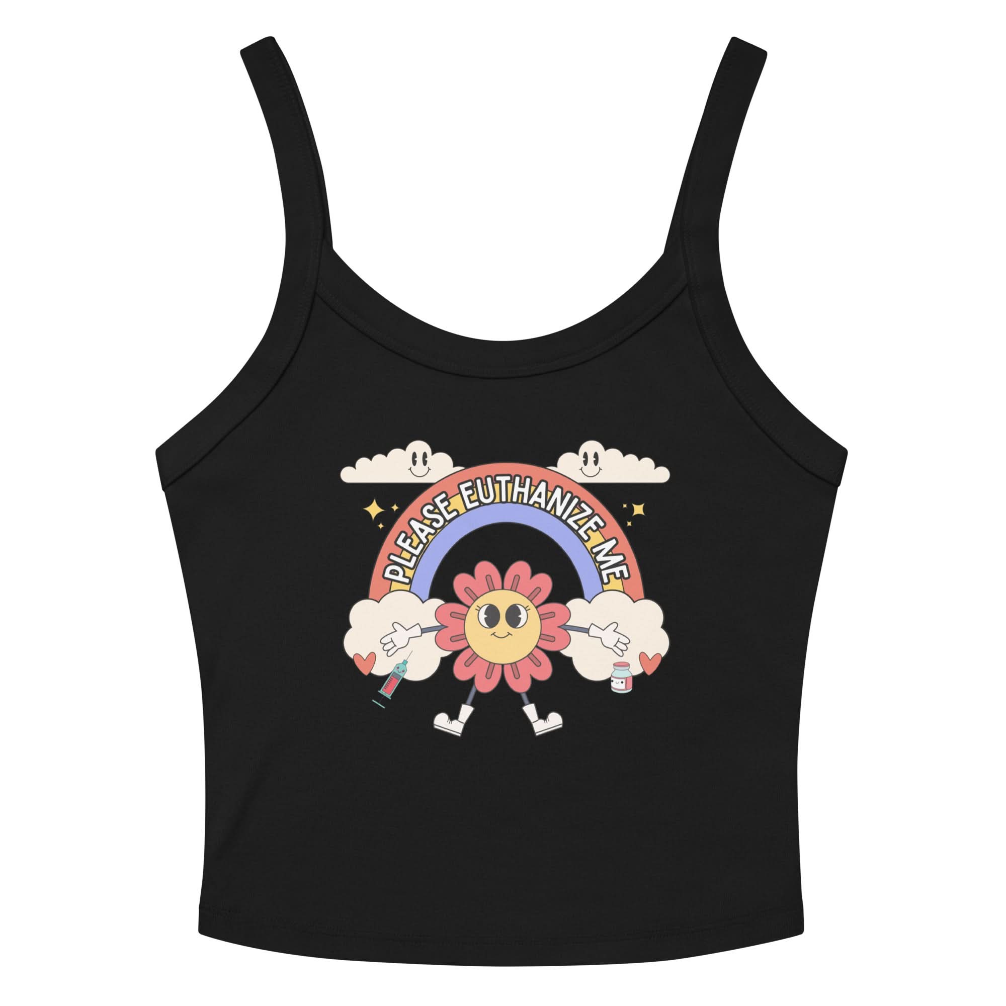 Please Euthanize Me Crop Tank Top