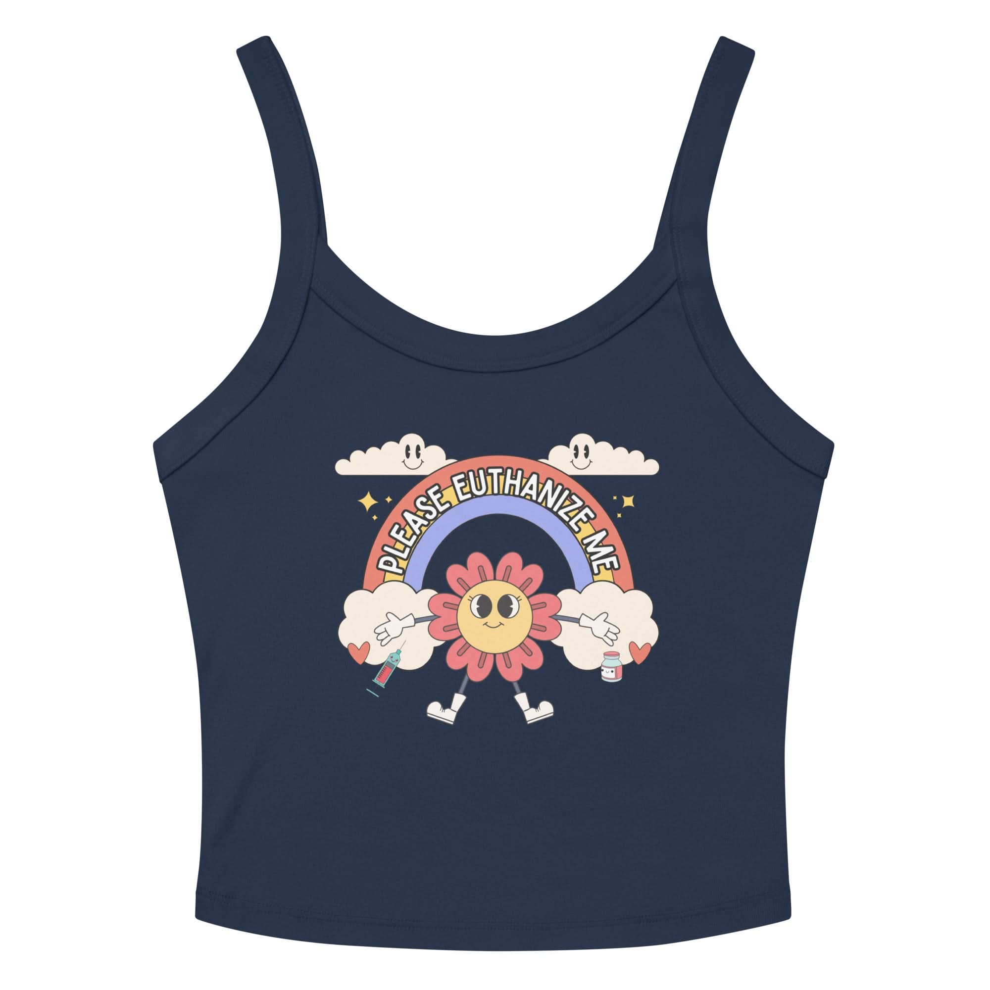 Please Euthanize Me Crop Tank Top