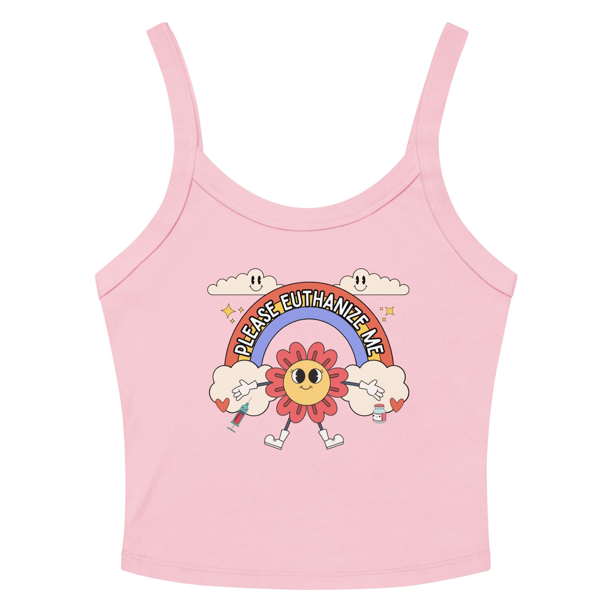 Please Euthanize Me Crop Tank Top