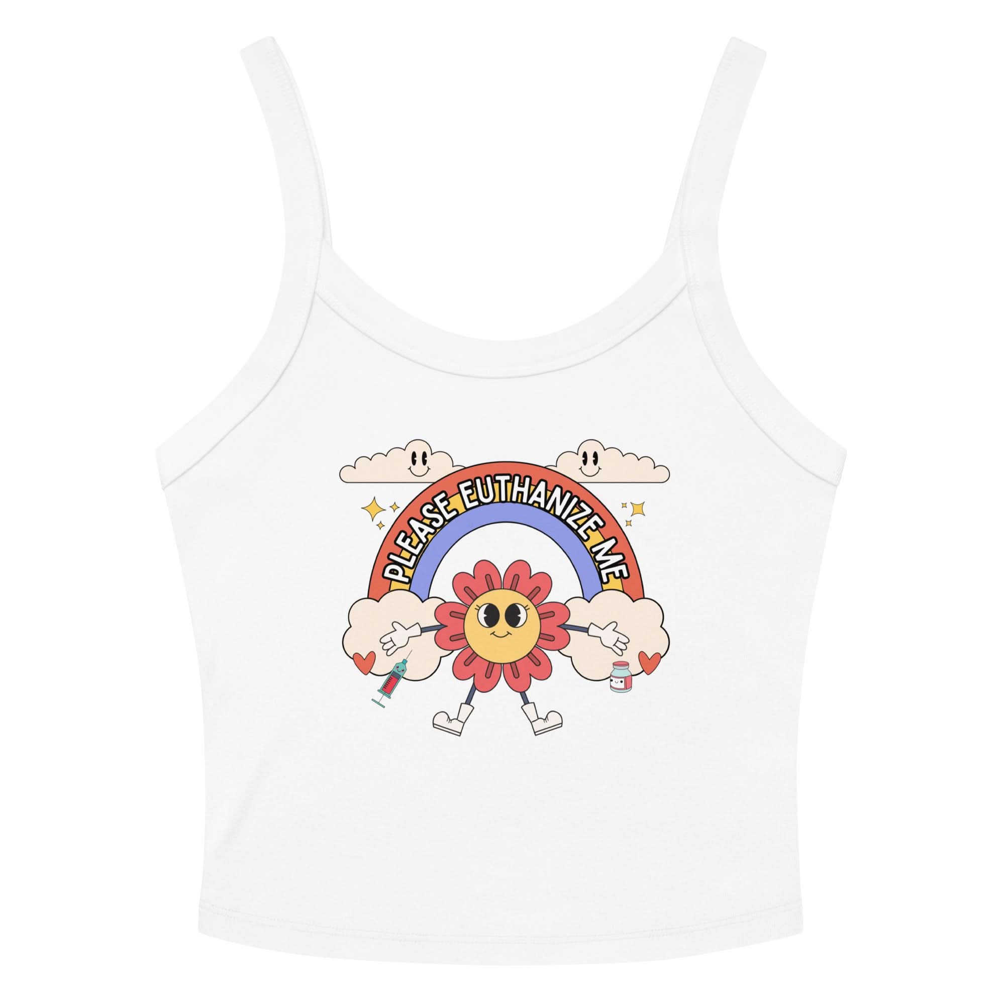 Please Euthanize Me Crop Tank Top