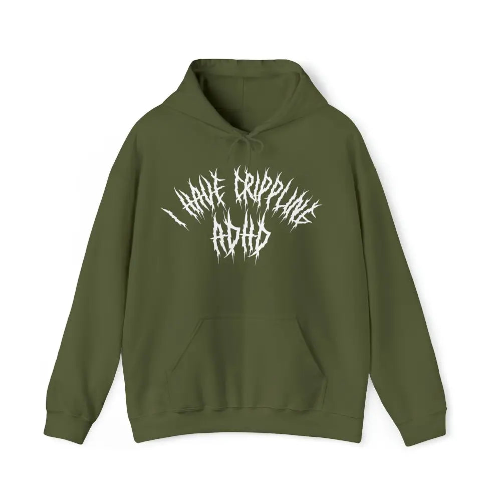 Adhd Hoodie Military Green / M