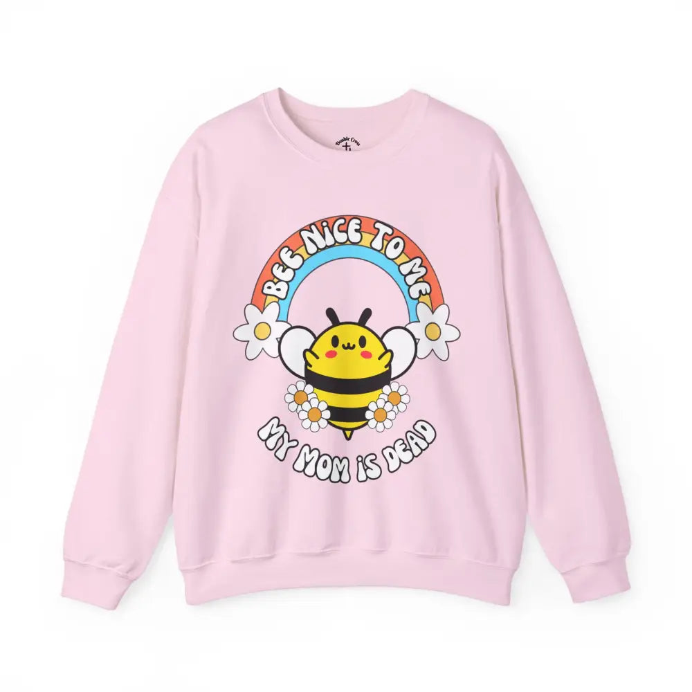 Bee Nice Mom Crewneck S / Light Pink Sweatshirt