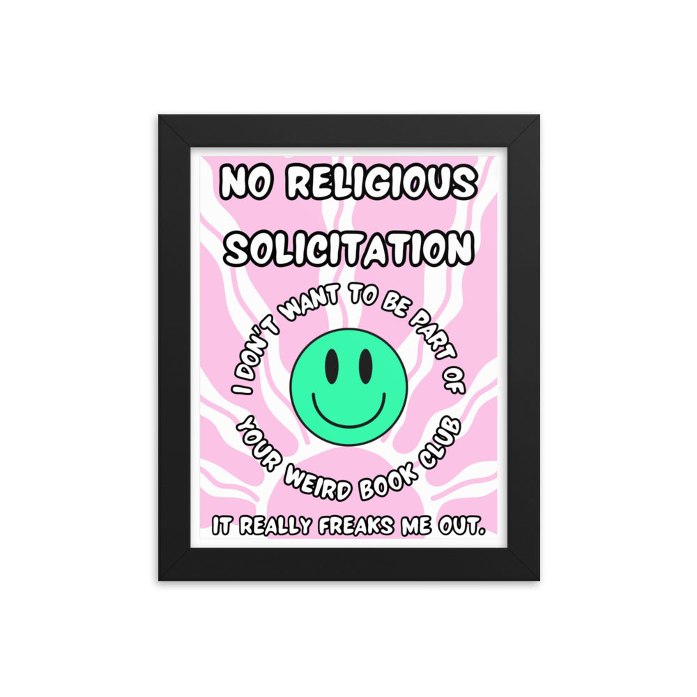 Religious Solicitation Framed poster