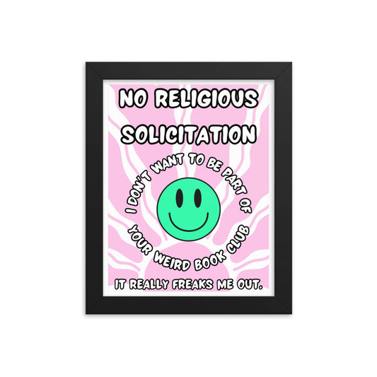 Religious Solicitation Framed poster