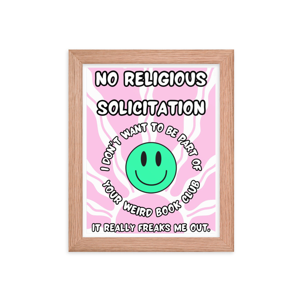 Religious Solicitation Framed poster