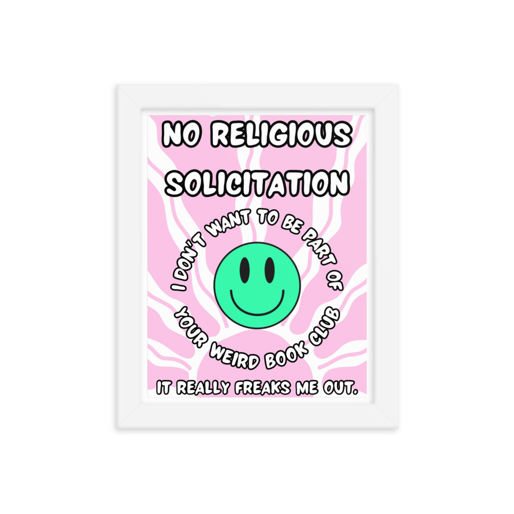 Religious Solicitation Framed poster