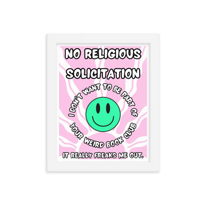 Religious Solicitation Framed poster