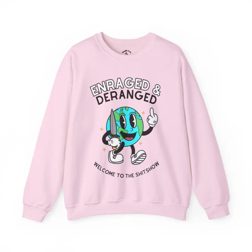 Enraged Crewneck S / Light Pink Sweatshirt