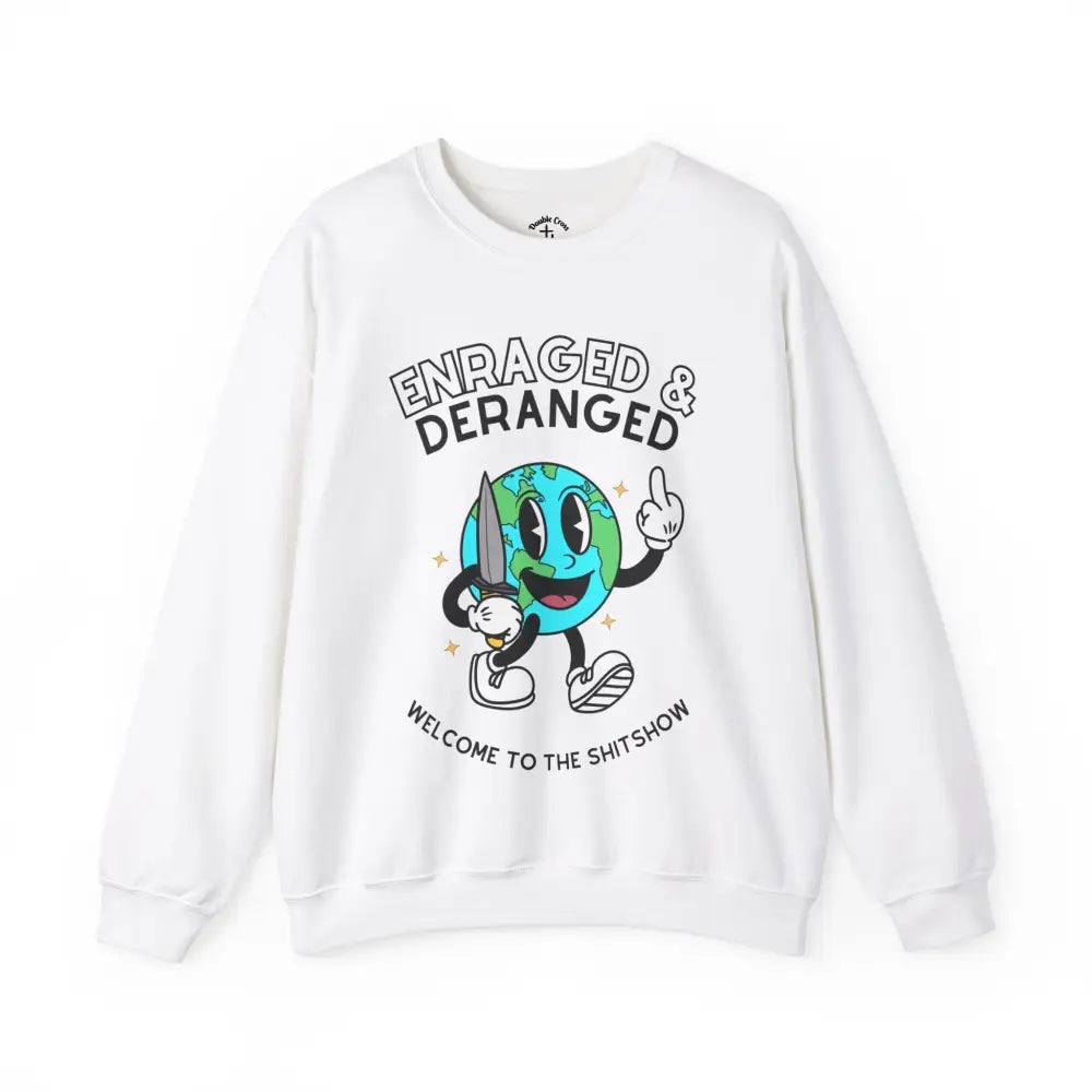 Enraged Crewneck S / White Sweatshirt