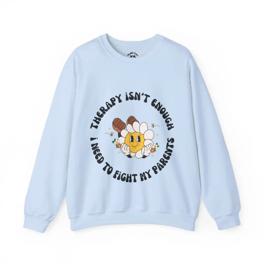 Fight My Parents Crewneck S / Light Blue Sweatshirt