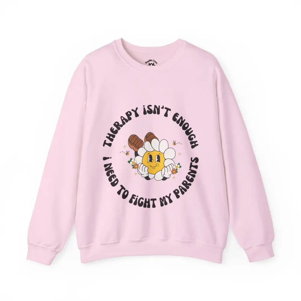 Fight My Parents Crewneck S / Light Pink Sweatshirt