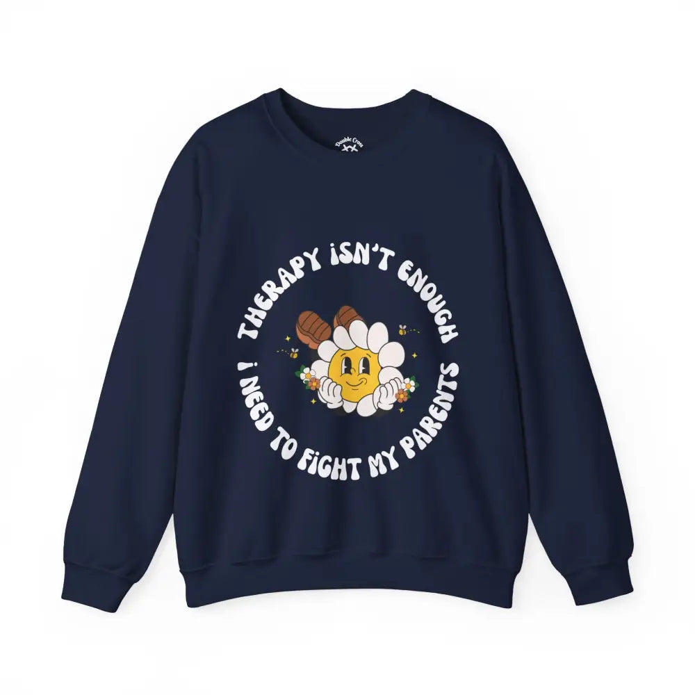 Fight My Parents Crewneck S / Navy Sweatshirt