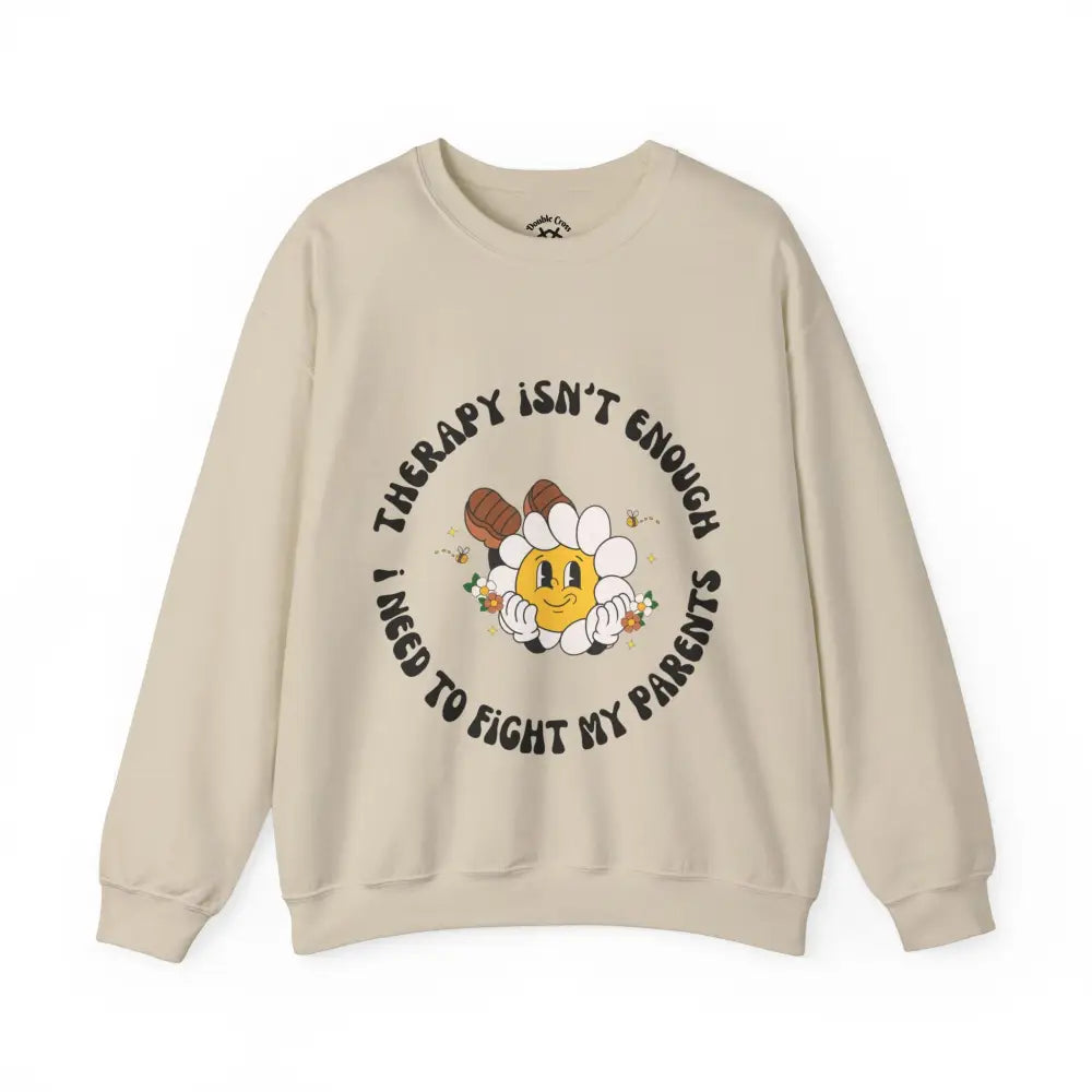 Fight My Parents Crewneck S / Sand Sweatshirt