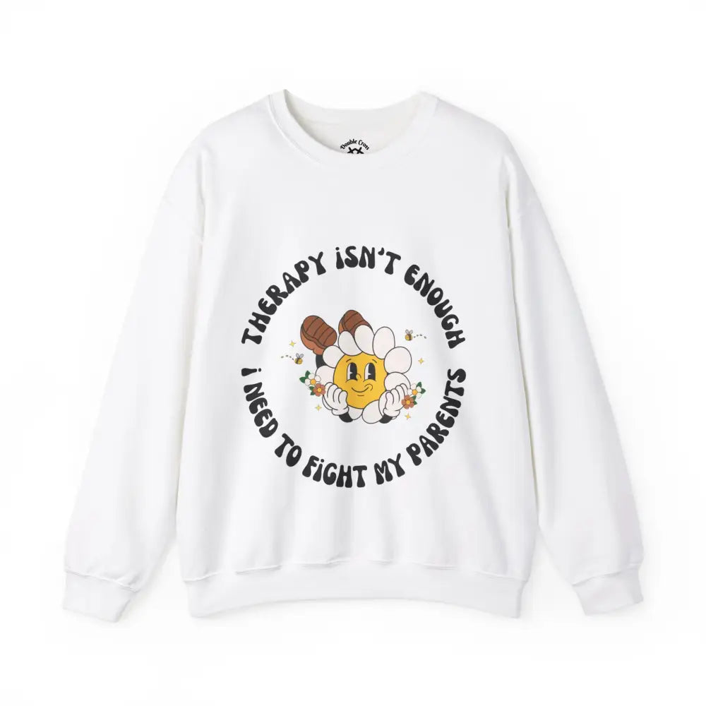 Fight My Parents Crewneck S / White Sweatshirt