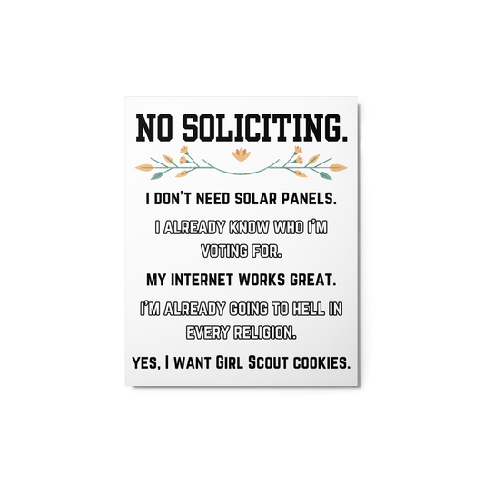 No Soliciting Girl Scout Metal Sign