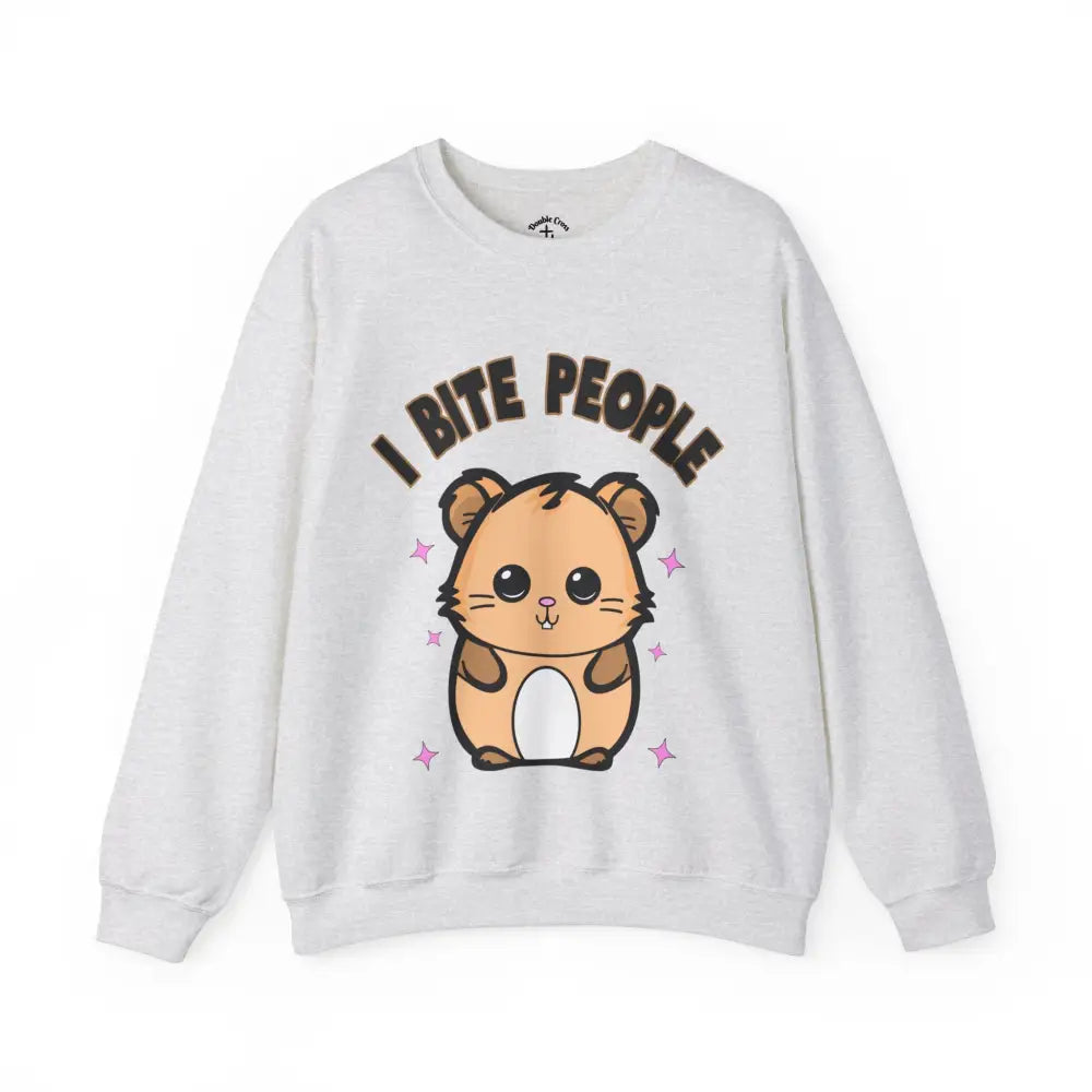 I Bite People Crewneck S / Ash Sweatshirt