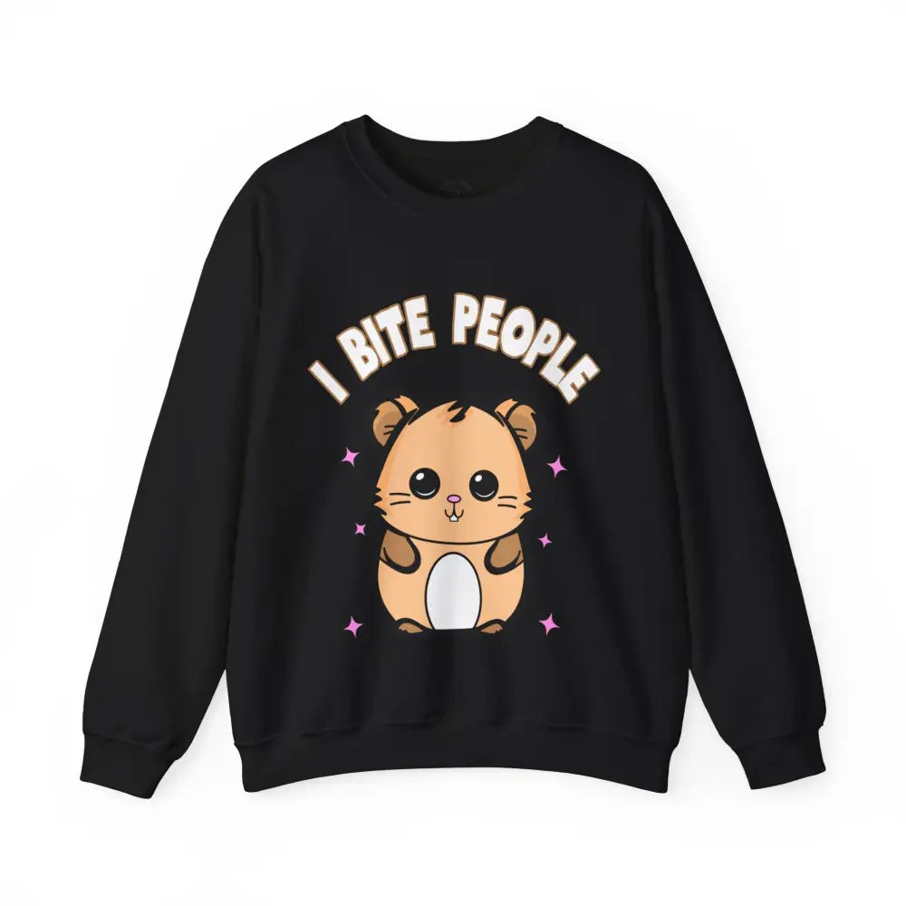 I Bite People Crewneck S / Black Sweatshirt