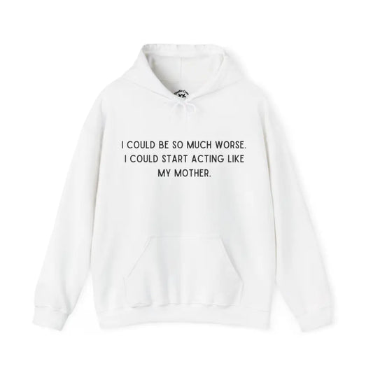 Like My Mother Hoodie White / S