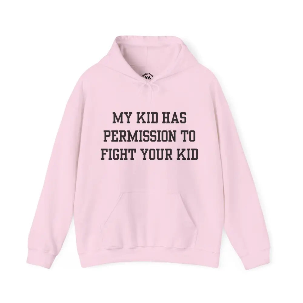 Permission To Fight Hoodie Light Pink / S