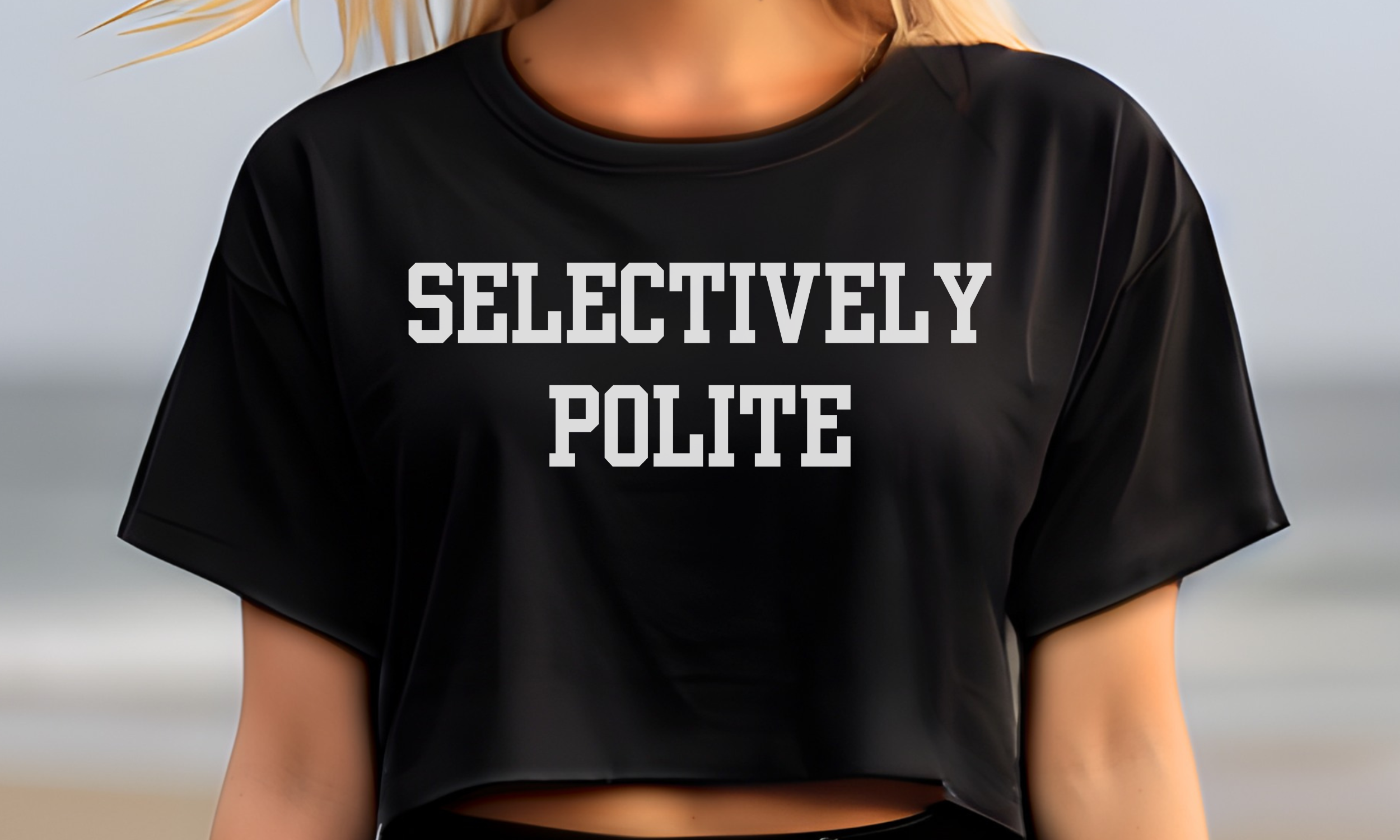 Selectively Polite Crop Top – Double Cross Clothing Co.