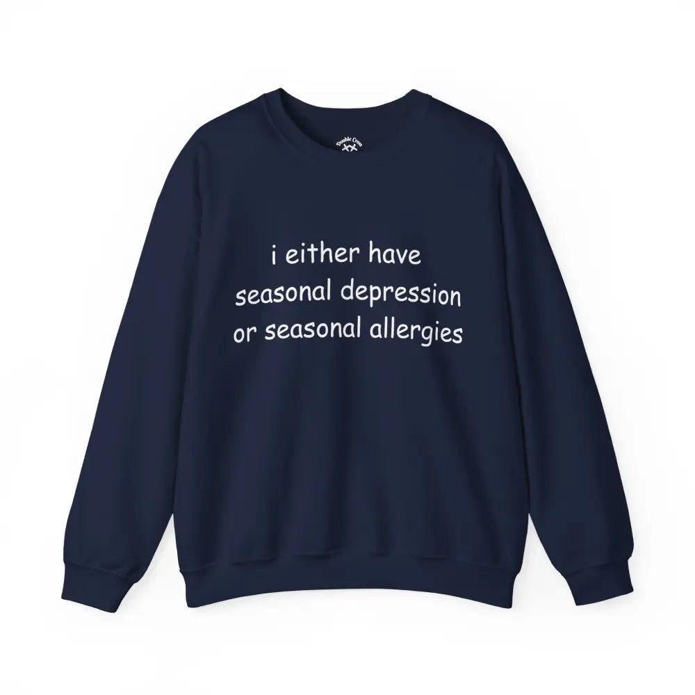 Seasonal Depression Crewneck S / Navy Sweatshirt