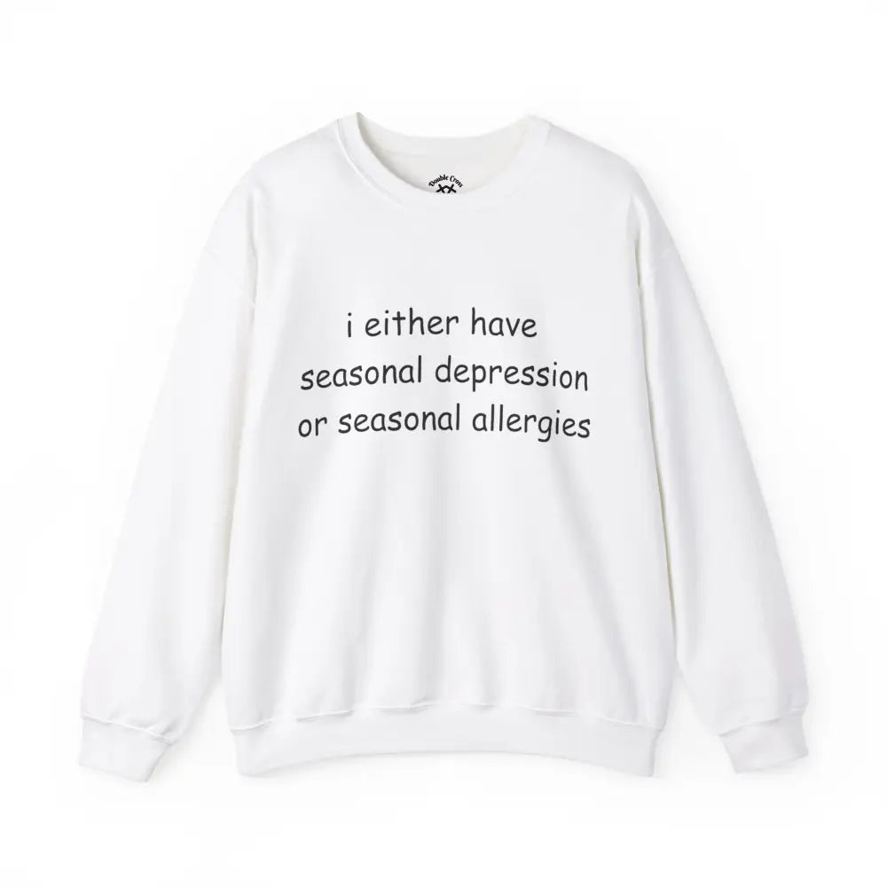 Seasonal Depression Crewneck S / White Sweatshirt