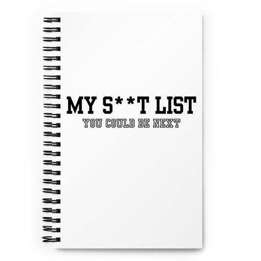 My Shit List Notebook