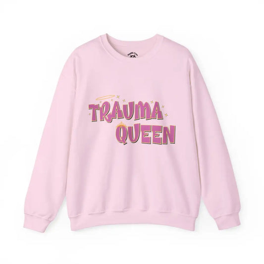 Trauma Queen Crewneck S / Light Pink Sweatshirt