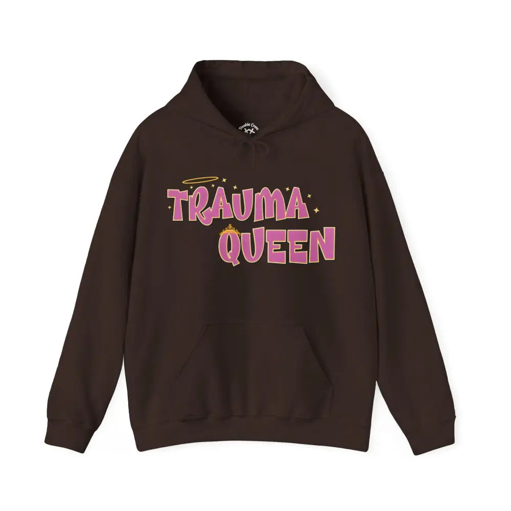 Trauma Queen Hoodie Dark Chocolate / S