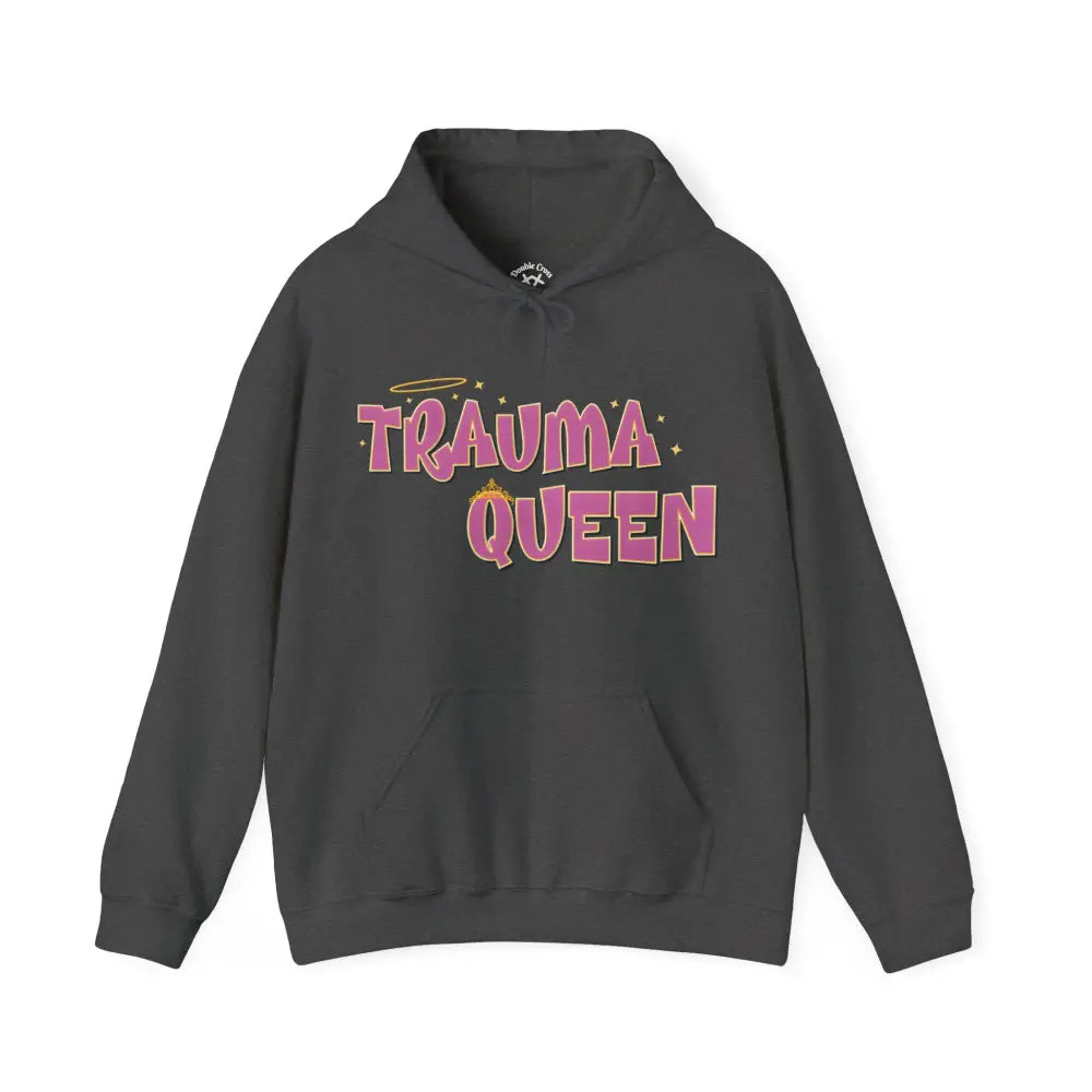 Trauma Queen Hoodie Dark Heather / S