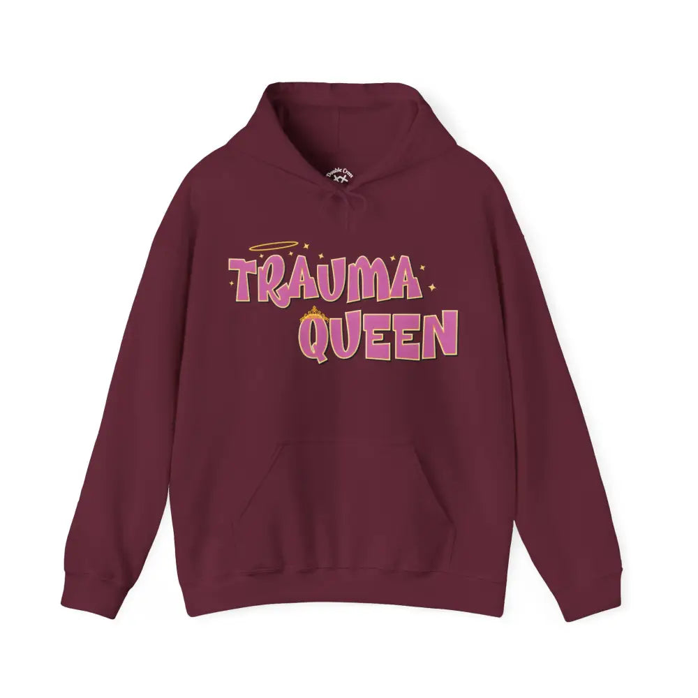 Trauma Queen Hoodie Maroon / S