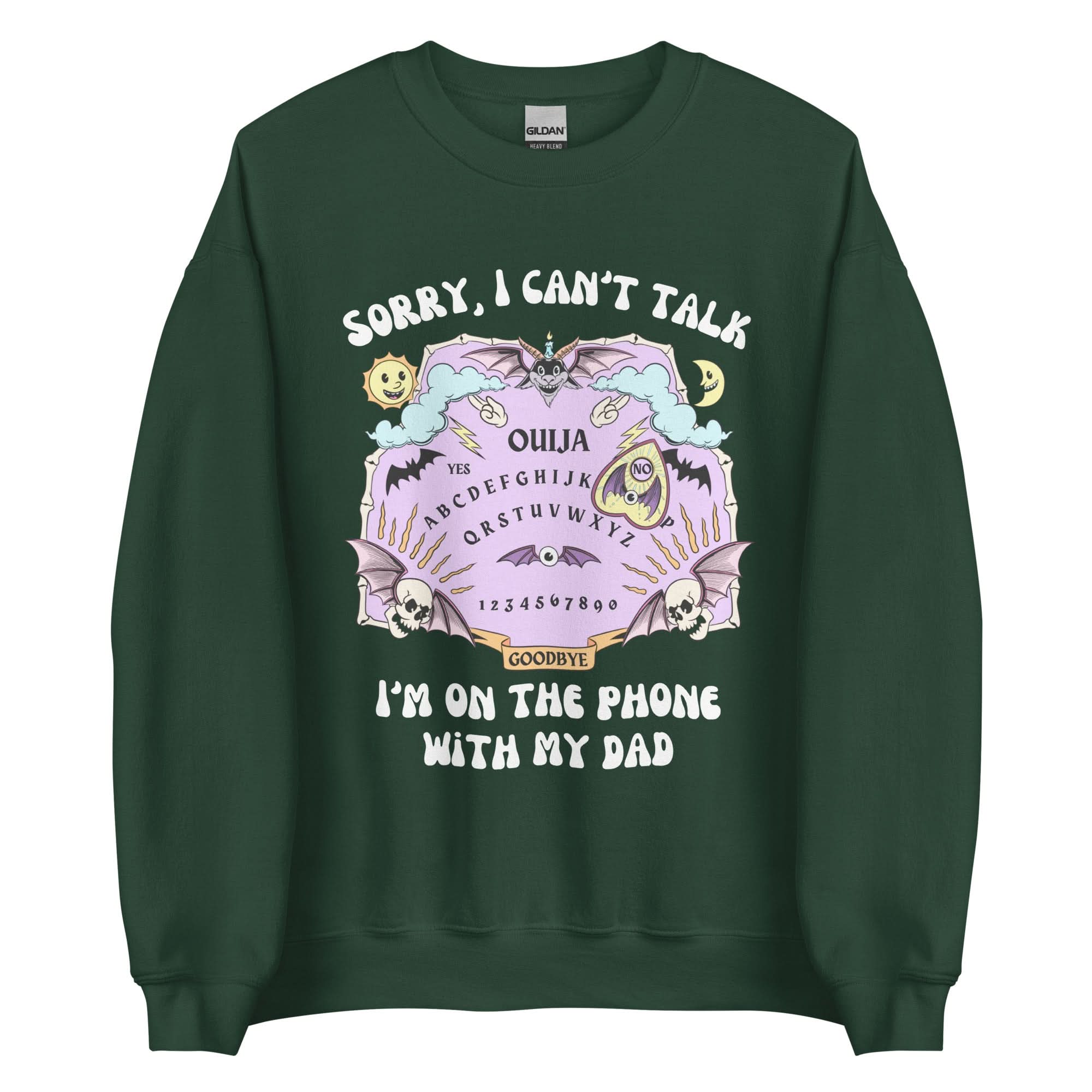 Ouija Dad Crewneck - Forest Green, XL