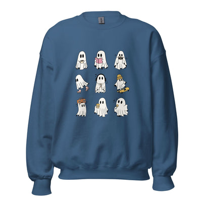 Ghosts Crewneck - Indigo Blue