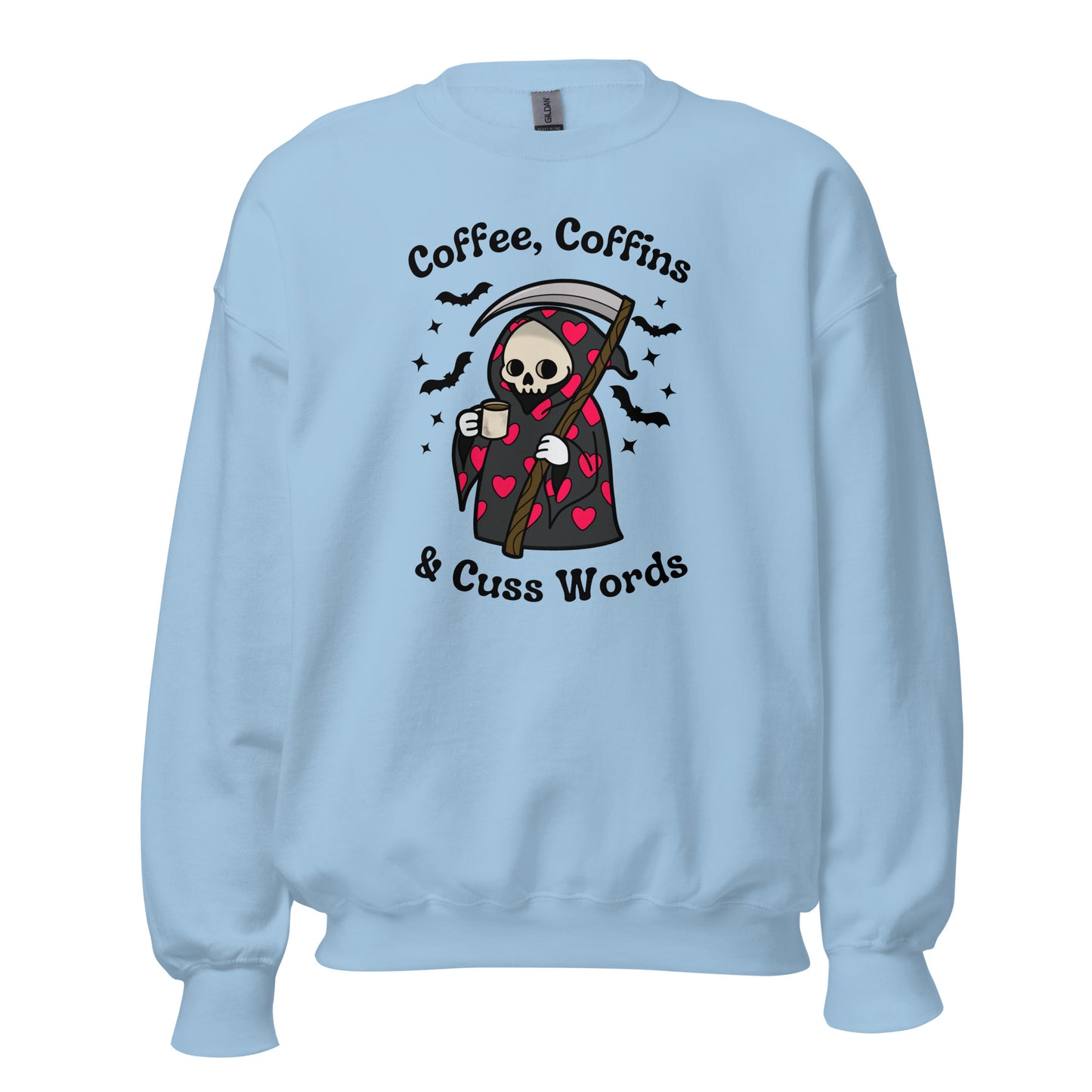 Coffee, Coffins, & Cuss Words Crewneck